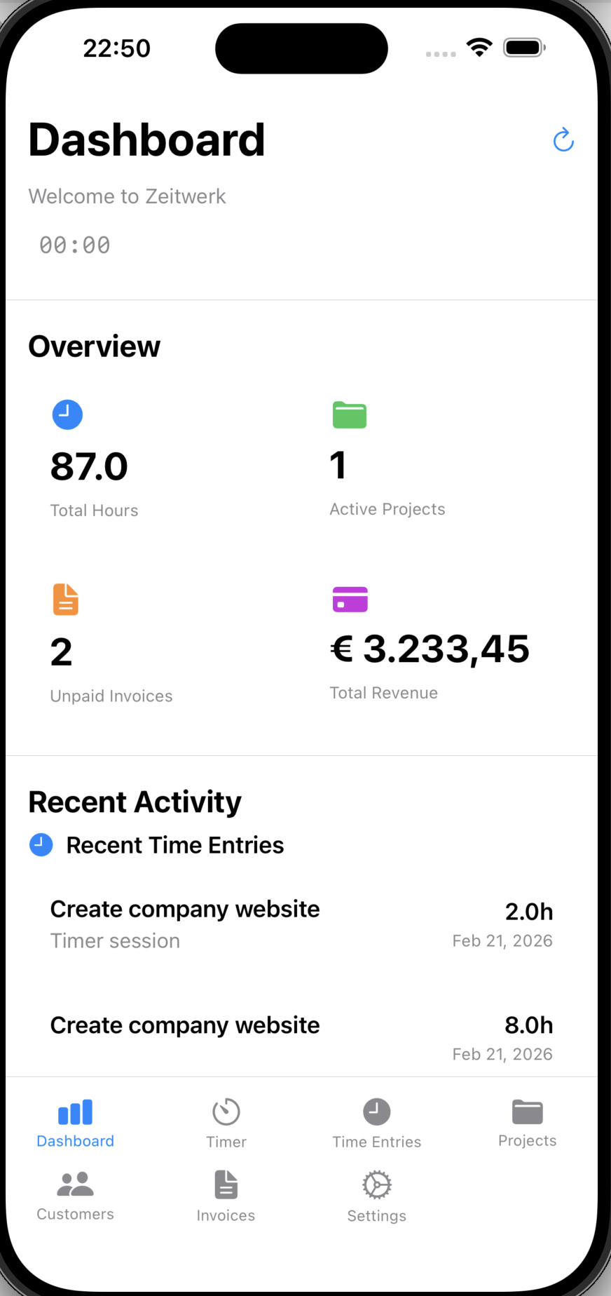 Zeitwerk iOS app released